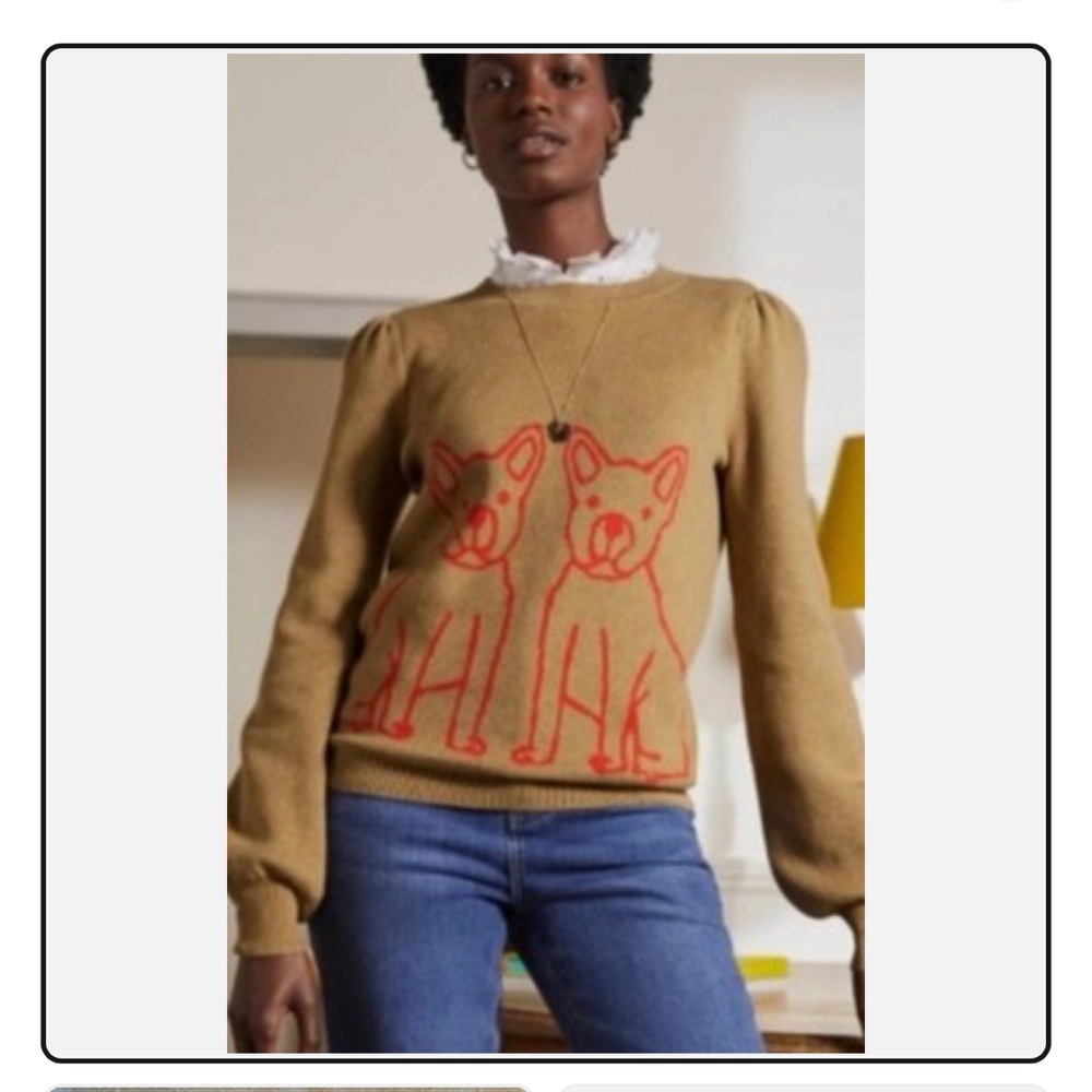 EUC Boden Matilda Frenchie Dog Sweater